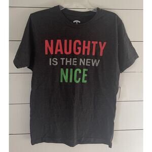 NEW Holiday Time Christmas Tee The New Nice Mens Short Sleeve  Holiday SM NWT
